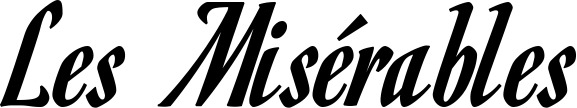 Vorschau des Bootsnamens "Les Misérables" als Schriftzug für "Bootsbeschriftung Klassisch 93"