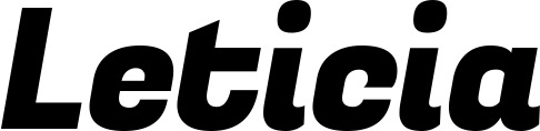 Vorschau des Bootsnamens "Leticia" als Schriftzug für "Bootsbeschriftung Kursiv 04"