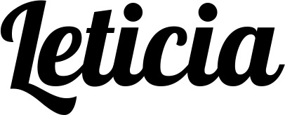 Vorschau des Bootsnamens "Leticia" als Schriftzug für "Bootsbeschriftung Neu 60"