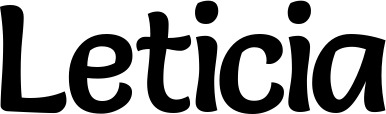 Vorschau des Bootsnamens "Leticia" als Schriftzug für "Bootsbeschriftung Klassisch 94"