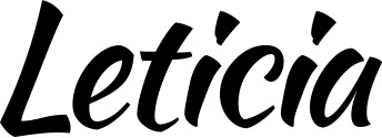 Vorschau des Bootsnamens "Leticia" als Schriftzug für "Bootsbeschriftung Klassisch 73"