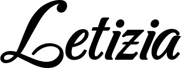Vorschau des Bootsnamens "Letizia" als Schriftzug für "Bootsbeschriftung Klassisch 50"