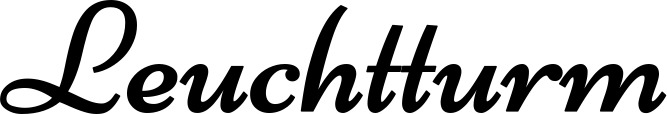 Bootsname 'Leuchtturm' angezeigt als 'Bootsbeschriftung Klassisch 84'