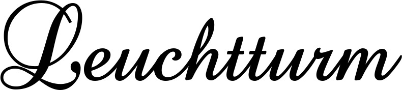 Vorschau des Bootsnamens "Leuchtturm" als Schriftzug für "Bootsbeschriftung Klassisch 02-A"