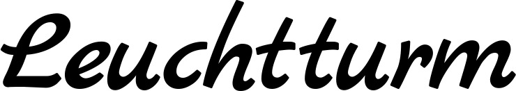Vorschau des Bootsnamens "Leuchtturm" als Schriftzug für "Bootsbeschriftung Klassisch 45"