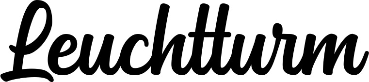 Vorschau des Bootsnamens "Leuchtturm" als Schriftzug für "Bootsbeschriftung Klassisch 43"