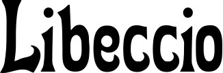 Vorschau des Bootsnamens "Libeccio" als Schriftzug für "Bootsbeschriftung Neu 44"