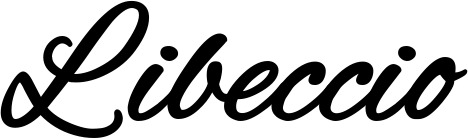 Vorschau des Bootsnamens "Libeccio" als Schriftzug für "Bootsbeschriftung Klassisch 35"