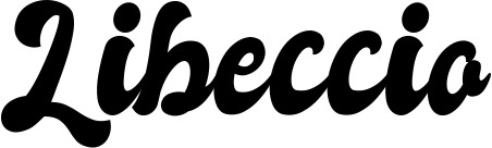 Vorschau des Bootsnamens "Libeccio" als Schriftzug für "Bootsbeschriftung Klassisch 41"