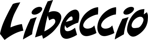 Vorschau des Bootsnamens "Libeccio" als Schriftzug für "Bootsbeschriftung Klassisch 31"