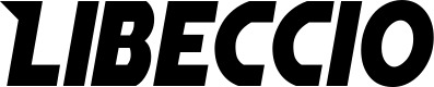Vorschau des Bootsnamens "Libeccio" als Schriftzug für "Bootsbeschriftung Neu 15"