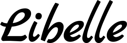 Vorschau des Bootsnamens "Libelle" als Schriftzug für "Bootsbeschriftung Klassisch 45"