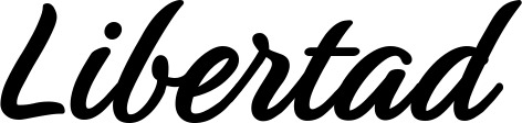 Vorschau des Bootsnamens "Libertad" als Schriftzug für "Bootsbeschriftung Klassisch 48"