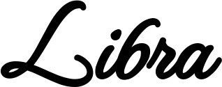 Vorschau des Bootsnamens "Libra" als Schriftzug für "Bootsbeschriftung Klassisch 111"