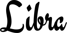 Vorschau des Bootsnamens "Libra" als Schriftzug für "Bootsbeschriftung Klassisch 63"