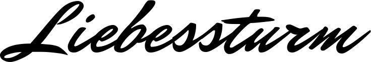 Vorschau des Bootsnamens "Liebessturm" als Schriftzug für "Bootsbeschriftung Klassisch 82"