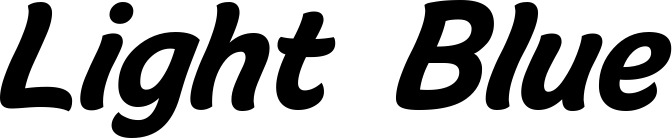 Vorschau des Bootsnamens "Light Blue" als Schriftzug für "Bootsbeschriftung Klassisch 14"