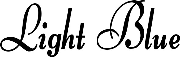 Vorschau des Bootsnamens "Light Blue" als Schriftzug für "Bootsbeschriftung Klassisch 76"