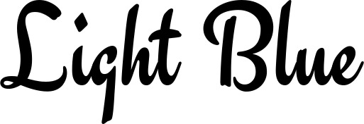 Vorschau des Bootsnamens "Light Blue" als Schriftzug für "Bootsbeschriftung Klassisch 63"