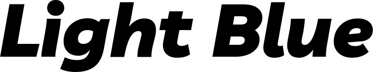 Vorschau des Bootsnamens "Light Blue" als Schriftzug für "Bootsbeschriftung Kursiv 06"