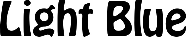 Vorschau des Bootsnamens "Light Blue" als Schriftzug für "Bootsbeschriftung Fett 01"