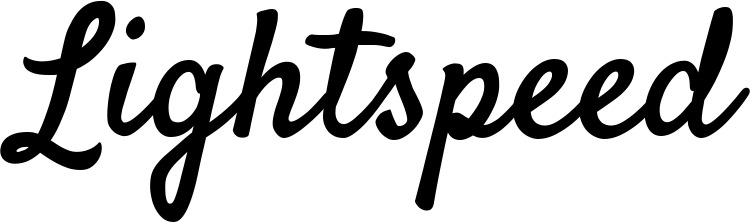 Vorschau des Bootsnamens "Lightspeed" als Schriftzug für "Bootsbeschriftung Klassisch 96"