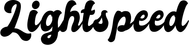 Vorschau des Bootsnamens "Lightspeed" als Schriftzug für "Bootsbeschriftung Klassisch 41"