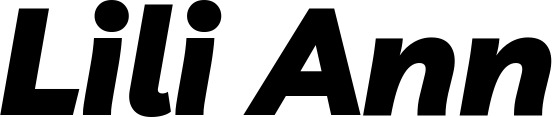 Vorschau des Bootsnamens "Lili Ann" als Schriftzug für "Bootsbeschriftung Kursiv 06"