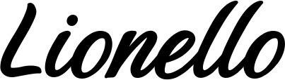 Vorschau des Bootsnamens "Lionello" als Schriftzug für "Bootsbeschriftung Klassisch 48"