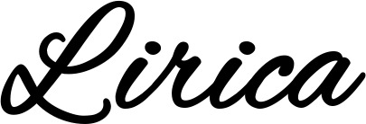 Vorschau des Bootsnamens "Lirica" als Schriftzug für "Bootsbeschriftung Klassisch 35"