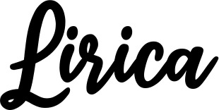 Vorschau des Bootsnamens "Lirica" als Schriftzug für "Bootsbeschriftung Klassisch 74"