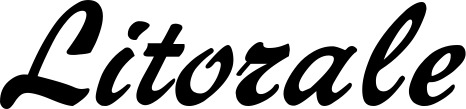 Vorschau des Bootsnamens "Litorale" als Schriftzug für "Bootsbeschriftung Klassisch 12"