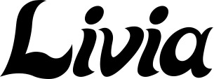 Vorschau des Bootsnamens "Livia" als Schriftzug für "Bootsbeschriftung Klassisch 33"