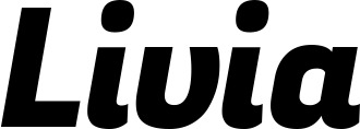 Vorschau des Bootsnamens "Livia" als Schriftzug für "Bootsbeschriftung Kursiv 04"