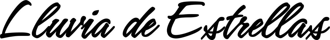 Vorschau des Bootsnamens "Lluvia de Estrellas" als Schriftzug für "Bootsbeschriftung Klassisch 71"
