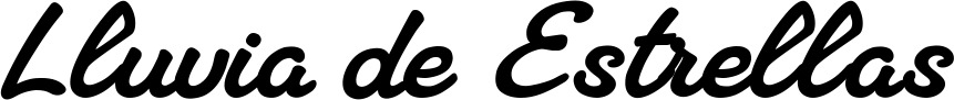 Vorschau des Bootsnamens "Lluvia de Estrellas" als Schriftzug für "Bootsbeschriftung Klassisch 65"