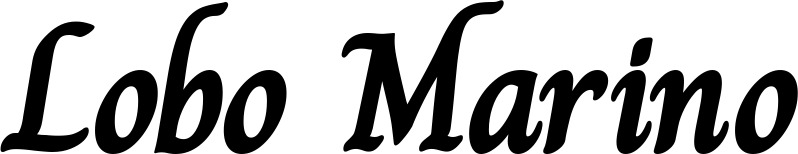 Vorschau des Bootsnamens "Lobo Marino" als Schriftzug für "Bootsbeschriftung Klassisch 51"