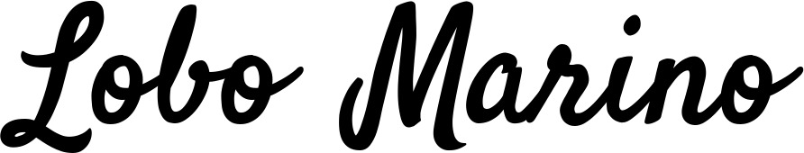 Vorschau des Bootsnamens "Lobo Marino" als Schriftzug für "Bootsbeschriftung Klassisch 96"