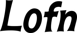 Vorschau des Bootsnamens "Lofn" als Schriftzug für "Bootsbeschriftung Klassisch 23"