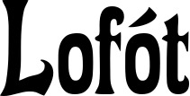 Vorschau des Bootsnamens "Lofót" als Schriftzug für "Bootsbeschriftung Neu 44"
