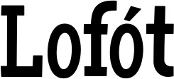 Vorschau des Bootsnamens "Lofót" als Schriftzug für "Bootsbeschriftung Neu 54"