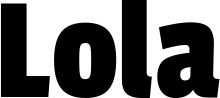 Vorschau des Bootsnamens "Lola" als Schriftzug für "Bootsbeschriftung Fett 30"
