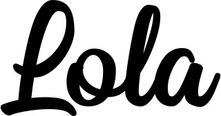 Vorschau des Bootsnamens "Lola" als Schriftzug für "Bootsbeschriftung Klassisch 43"