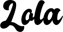 Vorschau des Bootsnamens "Lola" als Schriftzug für "Bootsbeschriftung Klassisch 41"
