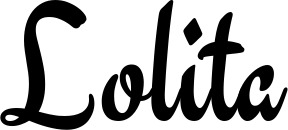 Vorschau des Bootsnamens "Lolita" als Schriftzug für "Bootsbeschriftung Klassisch 63"