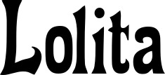 Vorschau des Bootsnamens "Lolita" als Schriftzug für "Bootsbeschriftung Neu 44"