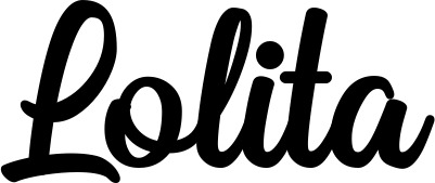 Vorschau des Bootsnamens "Lolita" als Schriftzug für "Bootsbeschriftung Klassisch 43"