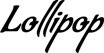 Vorschau des Bootsnamens "Lollipop" als Schriftzug für "Bootsbeschriftung Klassisch 57"