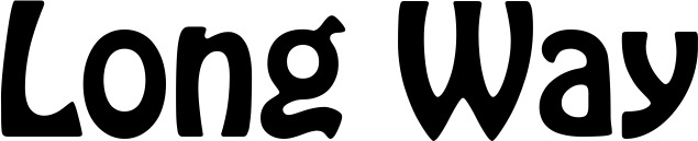 Vorschau des Bootsnamens "Long Way" als Schriftzug für "Bootsbeschriftung Fett 01"