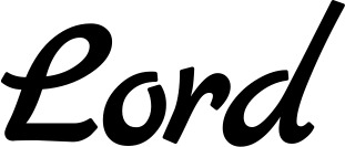 Vorschau des Bootsnamens "Lord" als Schriftzug für "Bootsbeschriftung Klassisch 45"